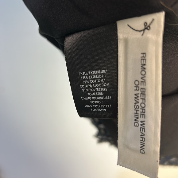 Ann Taylor Ruffled Dressy Navy 3/4 Length Winter Coat-M-#0064 - Picture 8 of 10